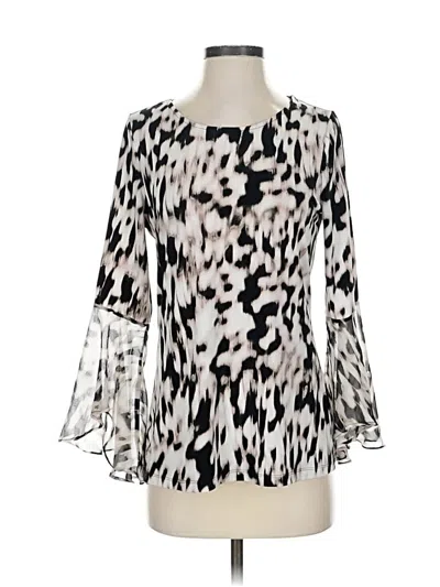 Pre-owned Calvin Klein 3/4 Sleeve T-shirt In Silver