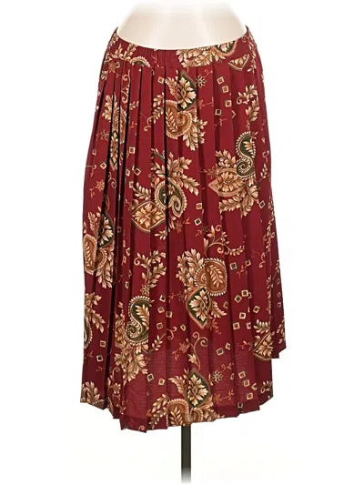 Pre-owned Alfred Dunner Casual Skirt In Burgundy