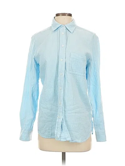 Pre-owned J.crew Factory Store Long Sleeve Button Down Shirt In Blue