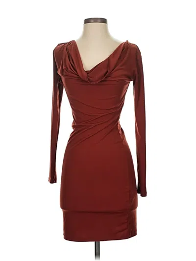 Pre-owned Forever 21 Cocktail Dress In Burgundy