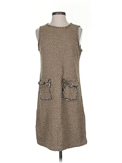 Pre-owned Jjill Casual Dress In Brown