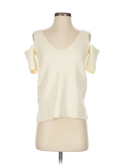 Pre-owned Iris & Ink Sweater Vest In White