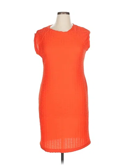 Pre-owned Sharagano Cocktail Dress In Orange