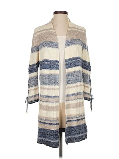 Pre-owned Chico's Cardigan Sweater In White