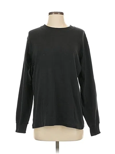 Pre-owned Uniqlo Long Sleeve T-shirt In Black