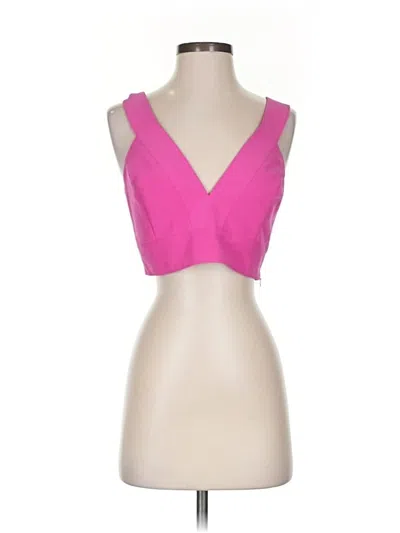 Pre-owned Leith Tank Top Pink Plunge Neckline Tops