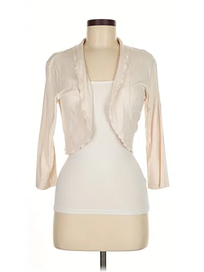 Pre-owned Zen Knits Cardigan Sweater In White