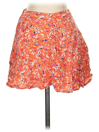 Pre-owned Lush Casual Skirt In Orange