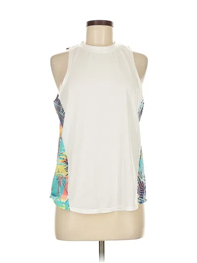 Pre-owned Nautica Tank Top White Halter Neckline Tops