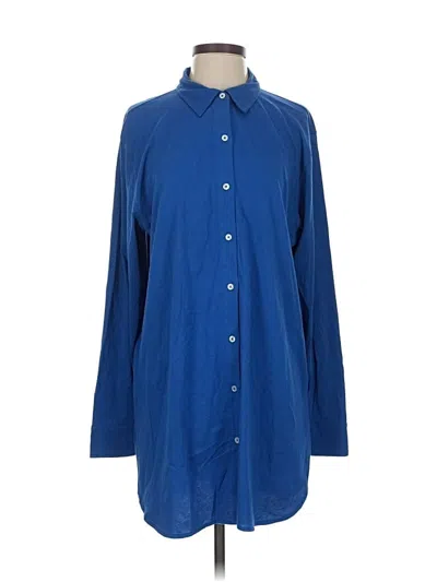 Pre-owned Goldie Long Sleeve Button Down Shirt In Blue