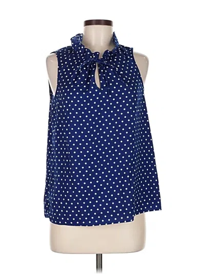 Pre-owned J.crew Factory Store Sleeveless Blouse In Blue