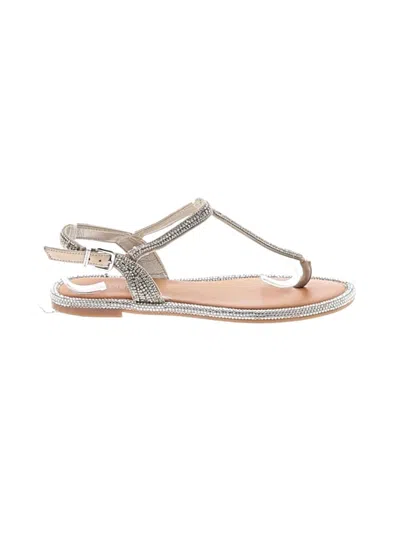 Pre-owned Gianni Bini Sandals In Silver