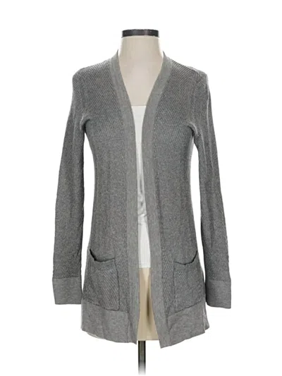 Pre-owned Brooks Brothers Silk Cardigan Sweater In Gray