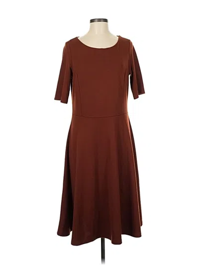 Pre-owned Lands' End Casual Dress In Brown