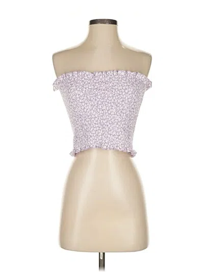Pre-owned Love Streak Tube Top Purple Strapless Neckline Tops