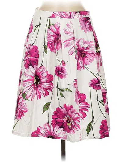 Pre-owned Roz & Ali Casual Skirt In White