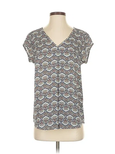 Pre-owned Dr2 Short Sleeve Blouse In Gray