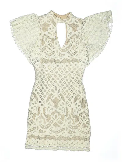 Pre-owned Crystal Doll Cocktail Dress In White