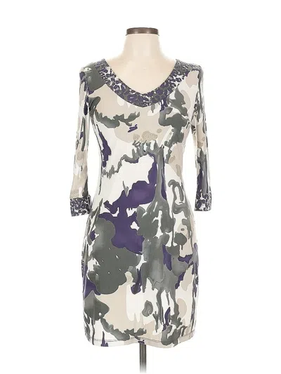 Pre-owned Bcbgmaxazria Cocktail Dress In White