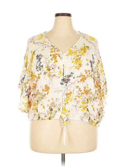 Pre-owned Abound 3/4 Sleeve Blouse In Yellow