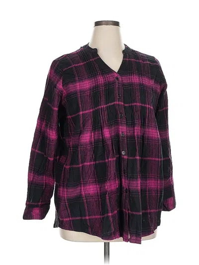 Pre-owned Woman Within Casual Dress In Purple