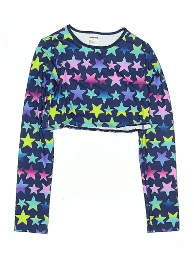 Pre-owned Lands' End Kids'  Rash Guard In Blue