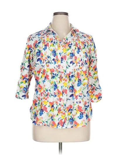 Pre-owned Woman Within Casual Dress In White