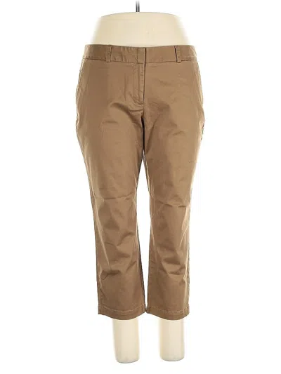 Pre-owned Lands' End Khaki Pant In Brown