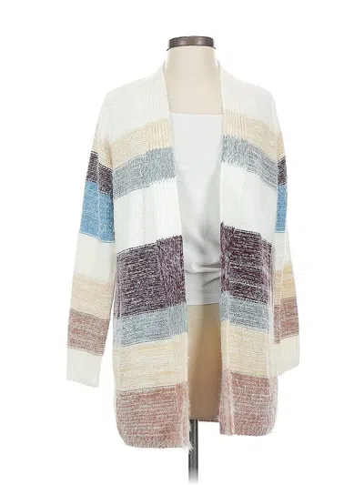 Pre-owned Evolution By Cyrus Cardigan Sweater In White