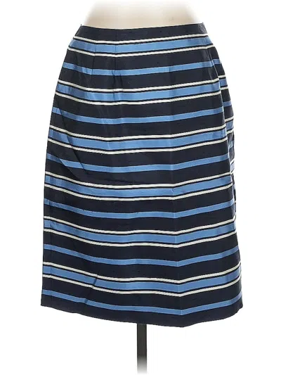 Pre-owned Talbots Silk Skirt In Blue