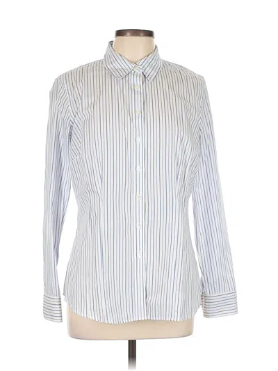 Pre-owned Van Heusen Long Sleeve Button Down Shirt In Blue