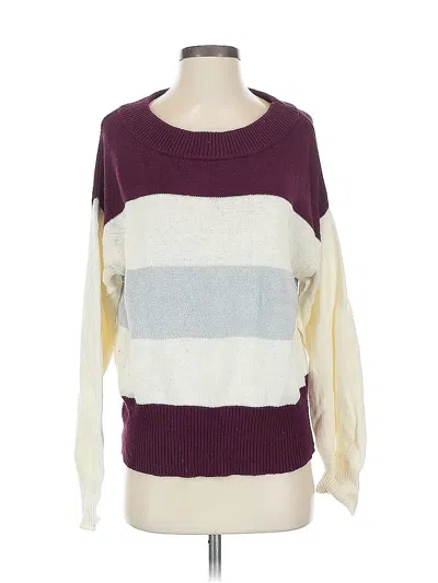 Pre-owned Lucky Brand Pullover Sweater In Purple