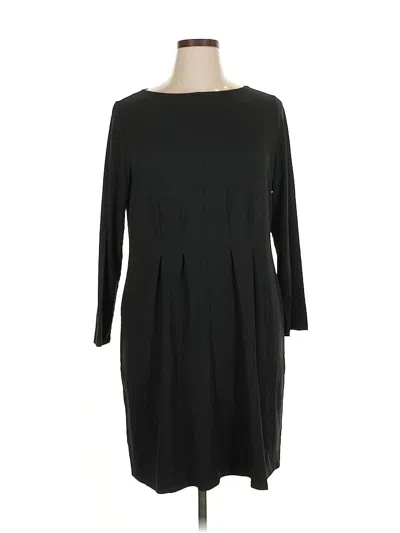 Pre-owned Jjill Casual Dress In Black