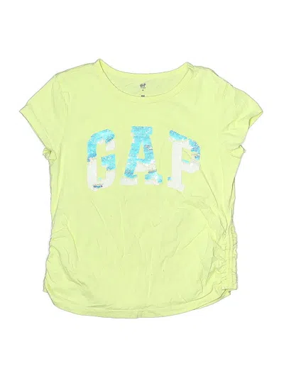 Pre-owned Gap Kids' Short Sleeve Top Green Crew Neck Tops