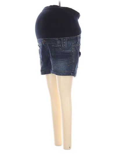 Pre-owned Bella Vida Maternity Denim Shorts In Blue