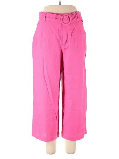 Pre-owned G By Giuliana Rancic Linen Pants In Pink