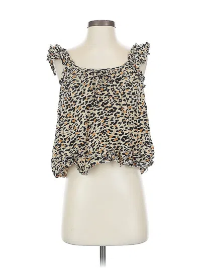 Pre-owned On 34th Sleeveless Blouse In Brown