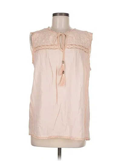 Pre-owned Solitaire Sleeveless Blouse In White