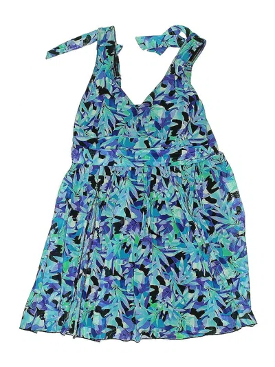 Pre-owned Fit 4 U Swimsuit Cover Up In Blue