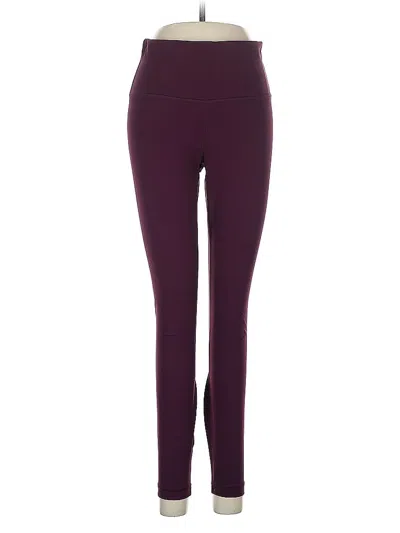 Pre-owned 90 Degree By Reflex Yoga Pants In Burgundy
