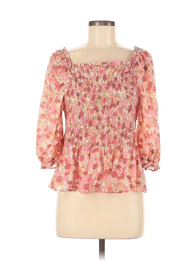 Pre-owned Nanette Lepore 3/4 Sleeve Blouse In Pink