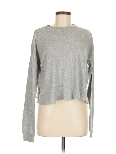Pre-owned Brandy Melville Long Sleeve T-shirt In Gray