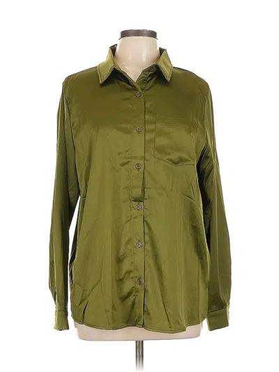 Pre-owned Jess Lea Long Sleeve Blouse In Green