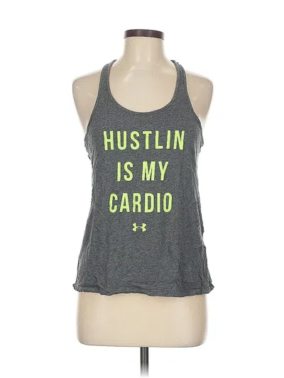 Pre-owned Under Armour Tank Top Gray Halter Neckline Tops