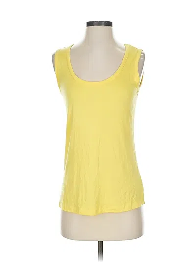 Pre-owned G By Giuliana Rancic Tank Top Yellow Scoop Neck Tops