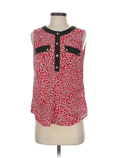 Pre-owned Jones New York Collection Sleeveless Blouse In Red