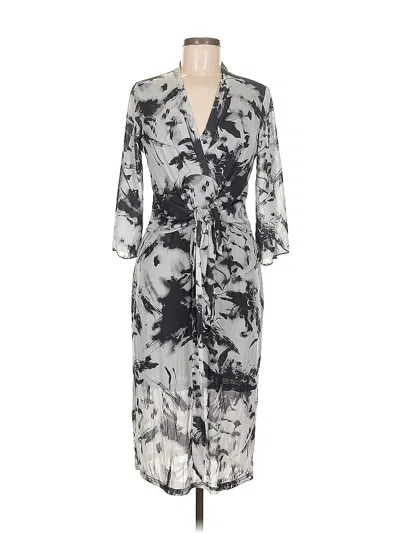 Pre-owned Assorted Brands Casual Dress In Gray