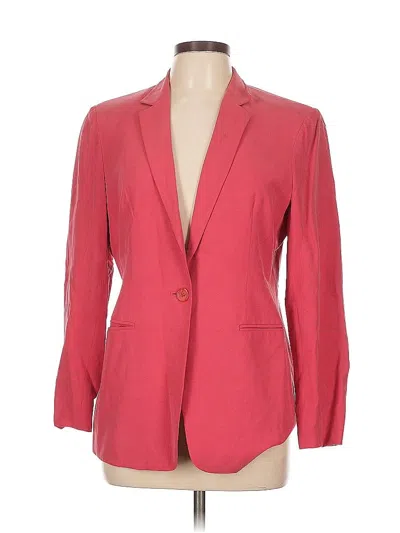 Pre-owned Jones New York Silk Blazer Jacket In Red