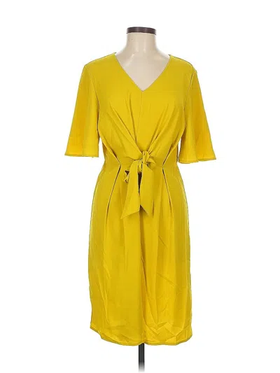 Pre-owned Sharagano Casual Dress In Yellow