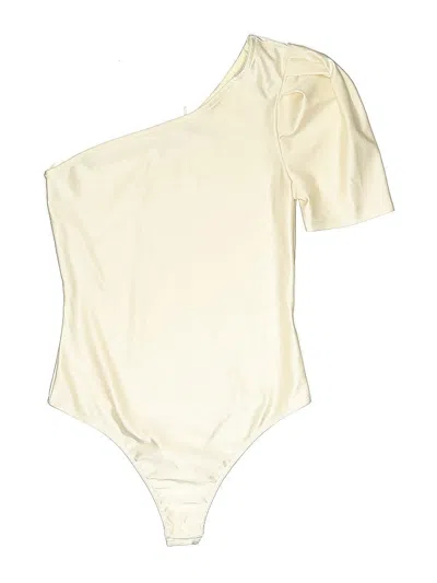 Pre-owned Blue Blush Bodysuit In White